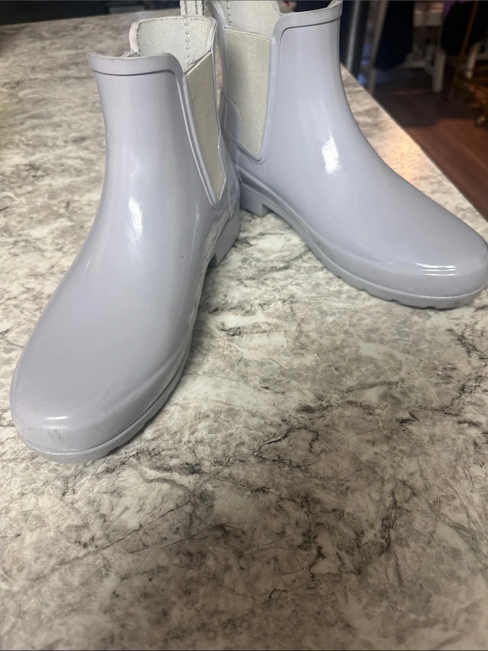 Hunter Women's Chelsea Rain Boots - Light Gray